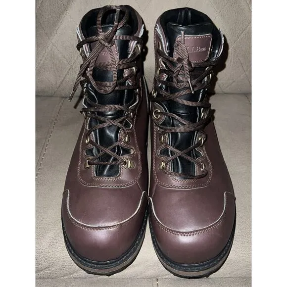 LL Bean Men Brown Leather Boot Size 11 Med Item ID 281171 Hiking Fishing