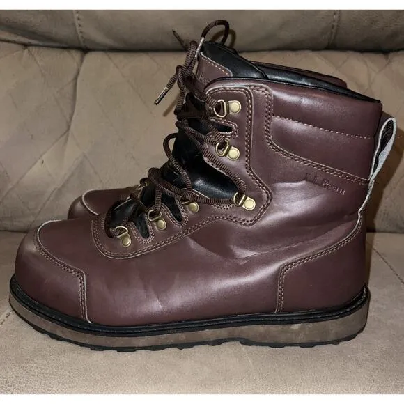 LL Bean Men Brown Leather Boot Size 11 Med Item ID 281171 Hiking Fishing