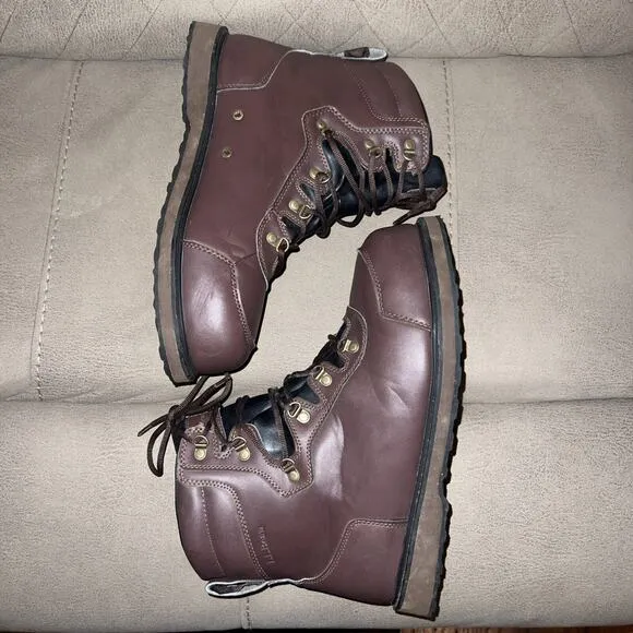 LL Bean Men Brown Leather Boot Size 11 Med Item ID 281171 Hiking Fishing