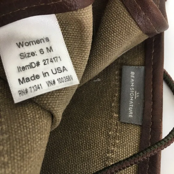 L.L. Bean Tall Waxed Canvas Duck Boots Women’s Sz 6 Maine Hunting Shoes Lace Up