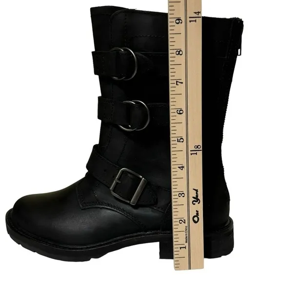 L.L. Bean Women’s Old Port Mid Moto Black Boots Like New Size 6