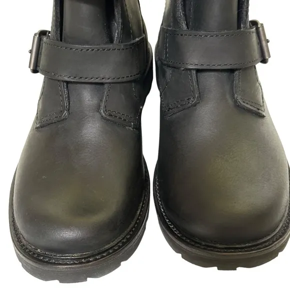 L.L. Bean Women’s Old Port Mid Moto Black Boots Like New Size 6