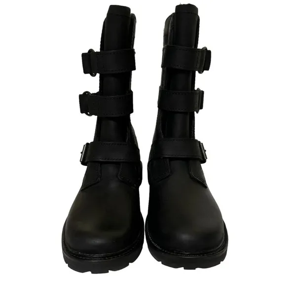 L.L. Bean Women’s Old Port Mid Moto Black Boots Like New Size 6