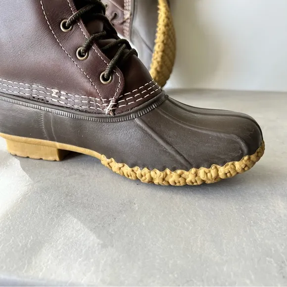 L.L.Bean 8” Brown Duck Boots Size 4M