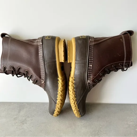 L.L.Bean 8” Brown Duck Boots Size 4M