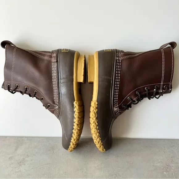 L.L.Bean 8” Brown Duck Boots Size 4M