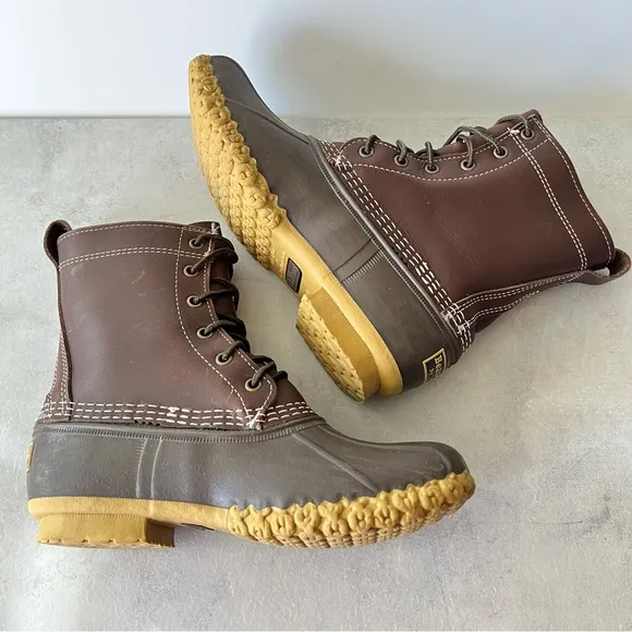 L.L.Bean 8” Brown Duck Boots Size 4M