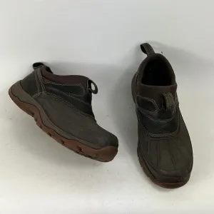 Llbean brown waterproof storm chaser slip on athletic shirt boots men’s size 9