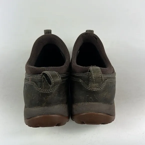Llbean brown waterproof storm chaser slip on athletic shirt boots men’s size 9