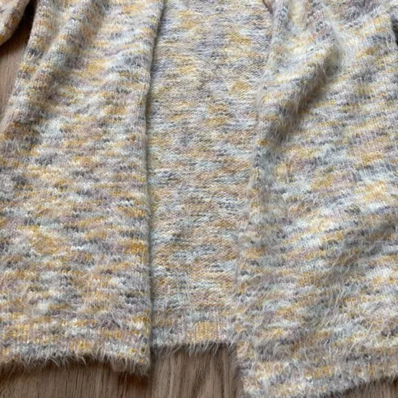 Loft Eyelash Multicolor Oversize Cardigan Size L NWOT
