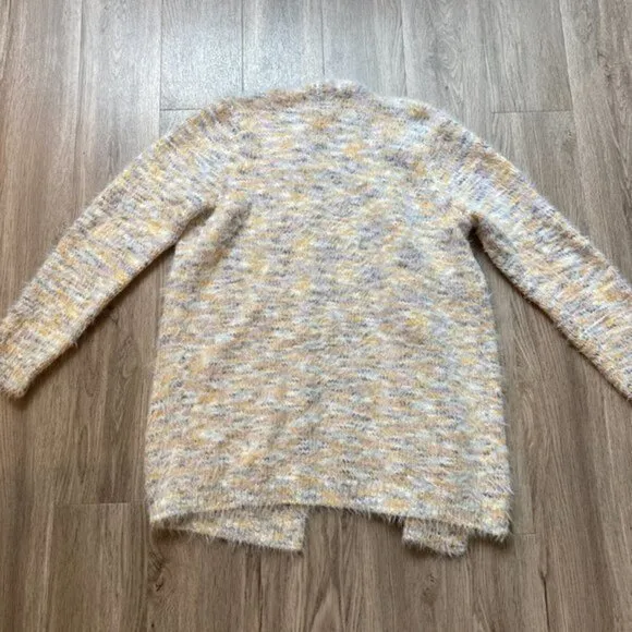 Loft Eyelash Multicolor Oversize Cardigan Size L NWOT