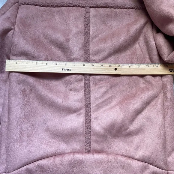 Loft Women's Faux Suede Aviator Jacket Magic Mauve XS NWT