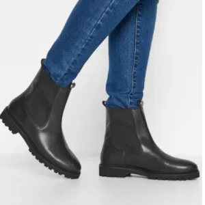 Long, tall, Sally, black Chelsea boots in standard fit