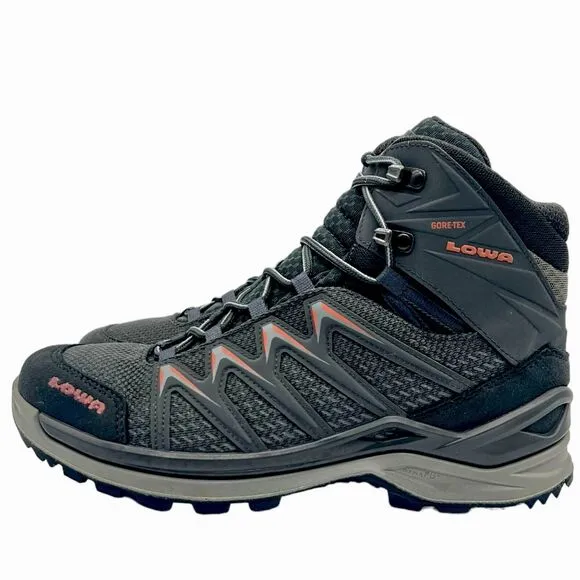 Lowa Boots Women Size 8 Innox Mid GTX Hiking Shoes Charcoal 320703-9707