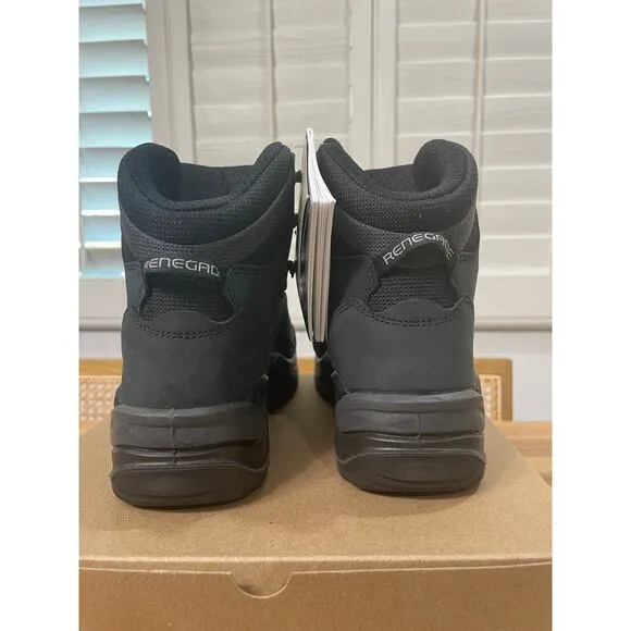 LOWA Women's Renegade GTX Mid Hiking Boots Black Nubuck Size 7 US 38 EU NWOB