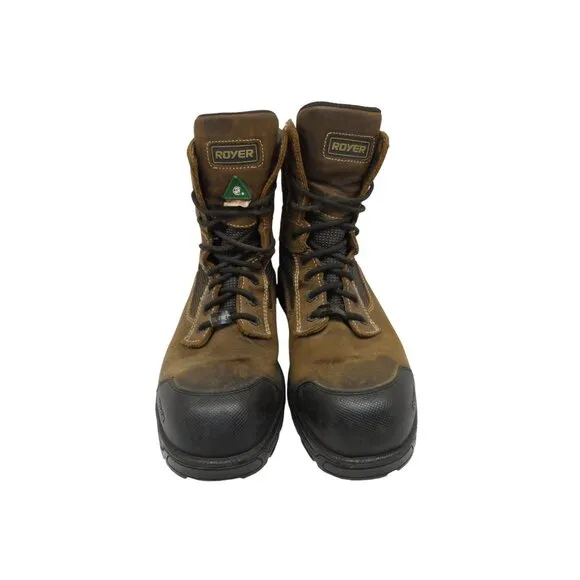 L.P. Royer Men's Agility SHIELDTEX 8 Inch Composite Toe Work Boots Brown 13M
