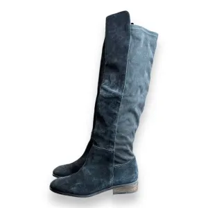 Lucky Brand Women's Size 9.5M Black Calypso Leather/Suede Over-The-Knee Boots