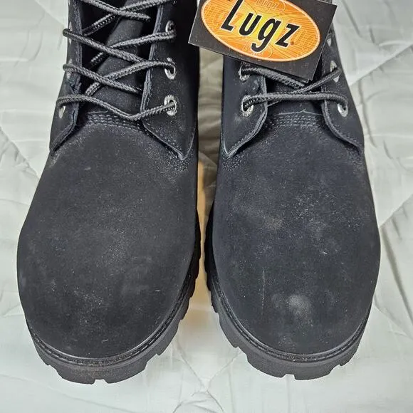 Lugz Convoy 6 Inch Lace Up Black Suede Casual Boots MCNWD-001 Mens 9.5 Size 43