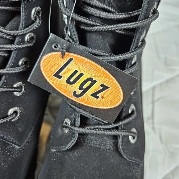 Lugz Convoy 6 Inch Lace Up Black Suede Casual Boots MCNWD-001 Mens 9.5 Size 43