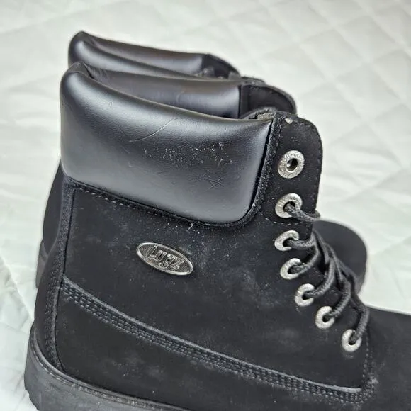 Lugz Convoy 6 Inch Lace Up Black Suede Casual Boots MCNWD-001 Mens 9.5 Size 43