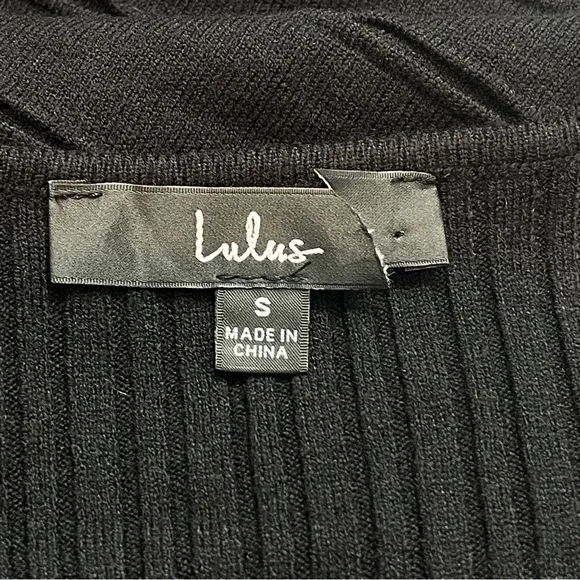 Lulus Cozy Inspiration Black Ribbed Skater Midi Sweater Dress