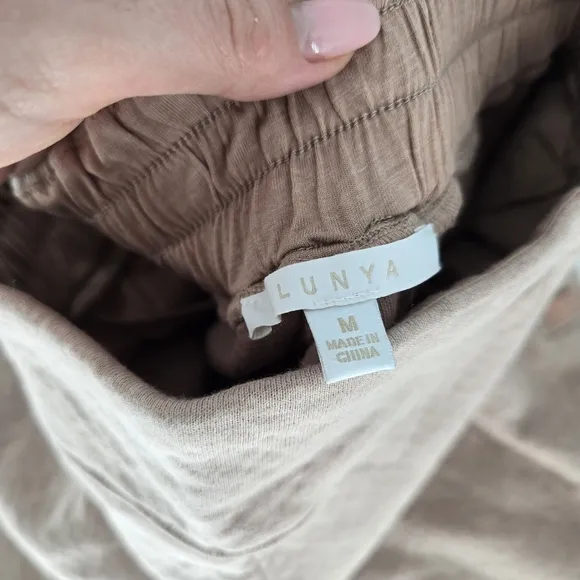 LUNYA Restore Double Faced Short Oatmeal Cotton Blend Lounge Sleep medium