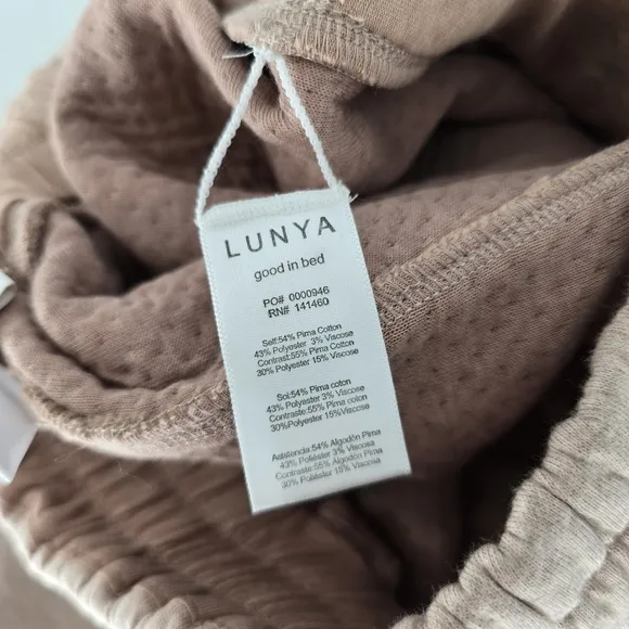 LUNYA Restore Double Faced Short Oatmeal Cotton Blend Lounge Sleep medium