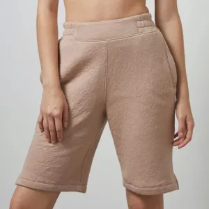 Lunya Restore Double Faced Short Otium Tan Heather Size Medium