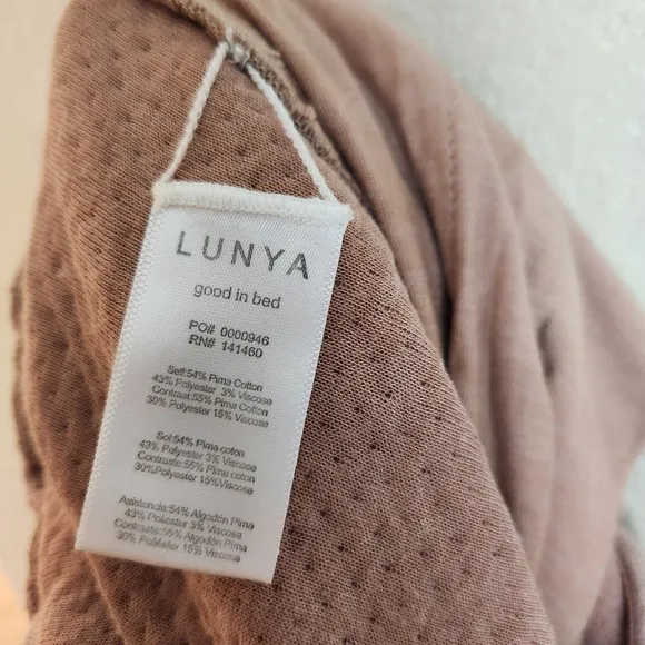 Lunya Restore Double Faced Terry Cloth Shorts Sleep Cozy Lounge Large