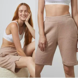 Lunya Restore Double Faced Terry Cloth Shorts Sleep Cozy Lounge Large