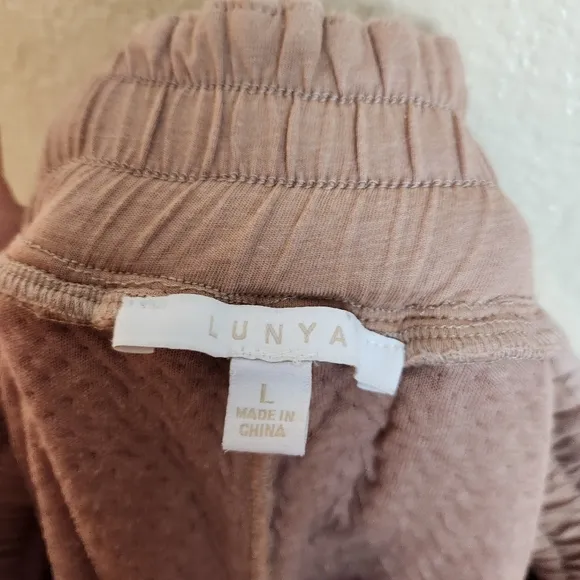 Lunya Restore Double Faced Terry Cloth Shorts Sleep Cozy Lounge Large