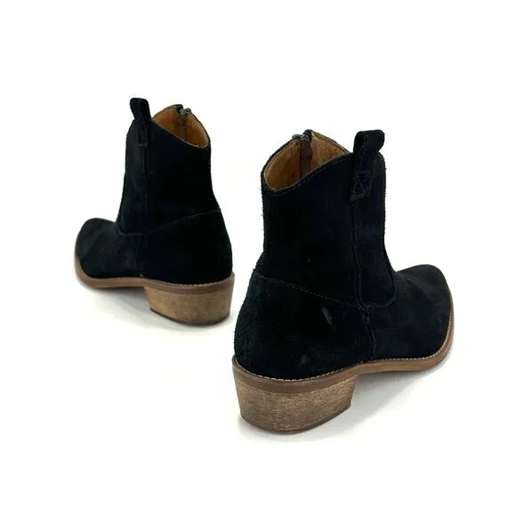 MADEWELL 1937 FOOTWEAR &quot;BARNWOOD&quot; BLACK SUEDE COWGIRL/COWBOY ANKLE BOOTS/BOOTIES