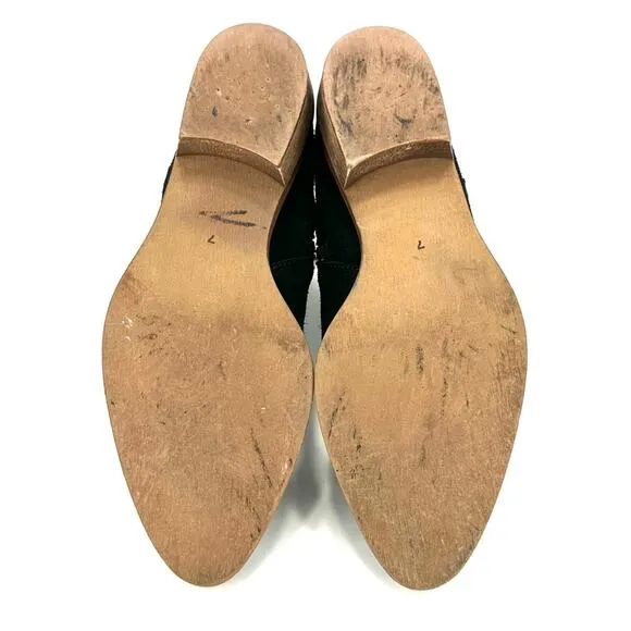 MADEWELL 1937 FOOTWEAR &quot;BARNWOOD&quot; BLACK SUEDE COWGIRL/COWBOY ANKLE BOOTS/BOOTIES