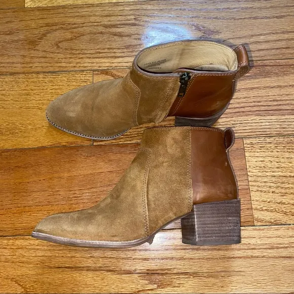 MADEWELL BROWN THE ASHER BOOT IN SUEDE AND LEATHER SIZE 8