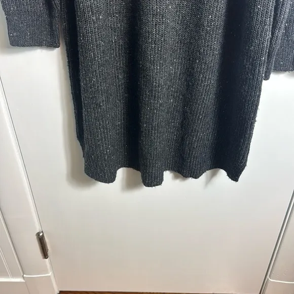 Madewell Curved-Hem Sweater Dress Gray Wool Blend Size XL Minimalist