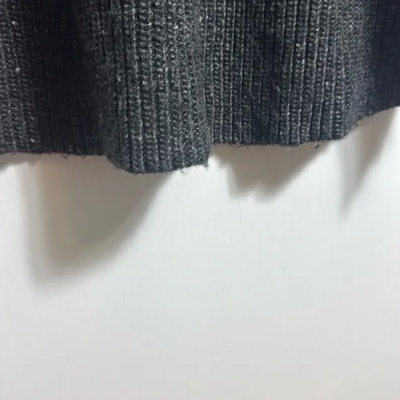 Madewell Curved-Hem Sweater Dress Gray Wool Blend Size XL Minimalist