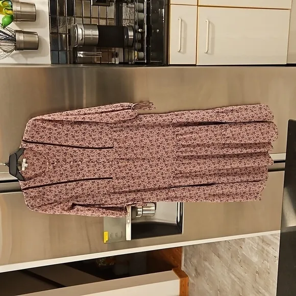💕MADEWELL💕 Long-Sleeve Tiered Dress ~ Branch Floral XS NWOT