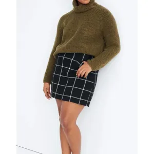 Madewell Museum Patch-Pocket Mini Skirt in‎ Windowpane Size 10