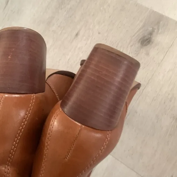 MADEWELL Regan boot pull on Boots Size 8.5 Saddle BROWN Booties Short Heeled