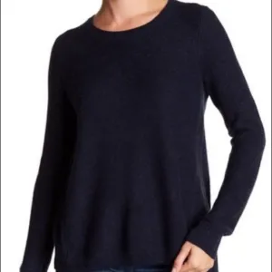 Madewell riverside textured sweater top navy S