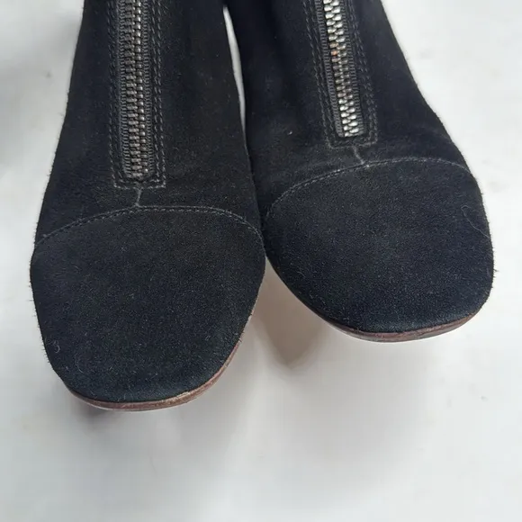 Madewell The Amalia Zip Boot in Black Suede S-290 Sz 9
