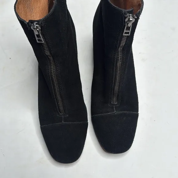 Madewell The Amalia Zip Boot in Black Suede S-290 Sz 9