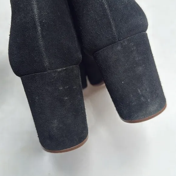 Madewell The Amalia Zip Boot in Black Suede S-290 Sz 9