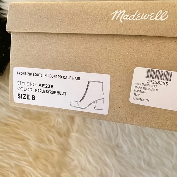 Madewell The Amalia Zip Boot in Leopard Calf Hair