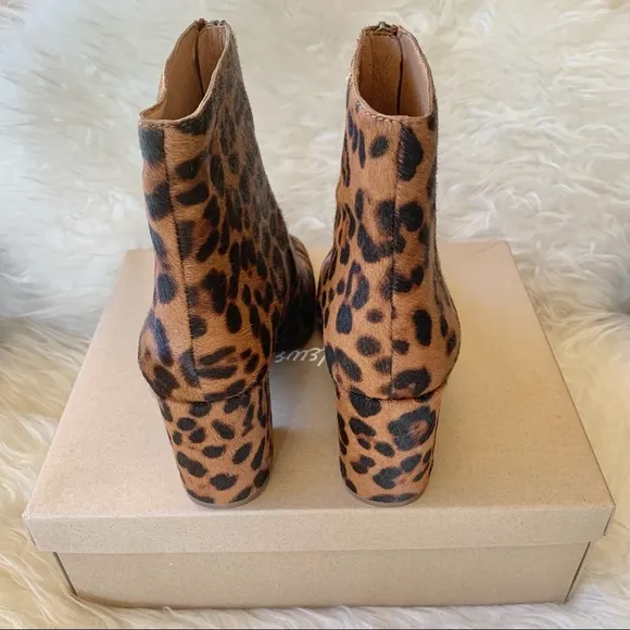 Madewell The Amalia Zip Boot in Leopard Calf Hair