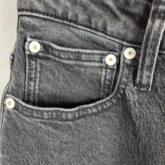 Madewell The Curvy Perfect Vintage High Rise Jeans in Lunar Washed Black/Gray 25