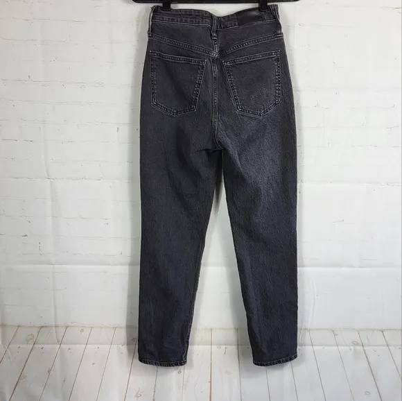 Madewell The Curvy Perfect Vintage High Rise Jeans in Lunar Washed Black/Gray 25
