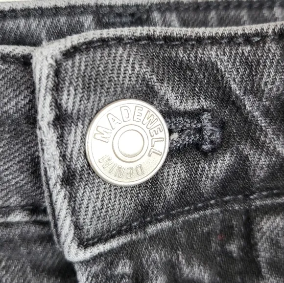Madewell The Curvy Perfect Vintage High Rise Jeans in Lunar Washed Black/Gray 25