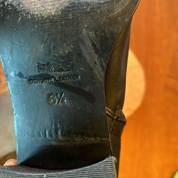 Madewell The Hailie Black Leather Ankle Boot - 6.5