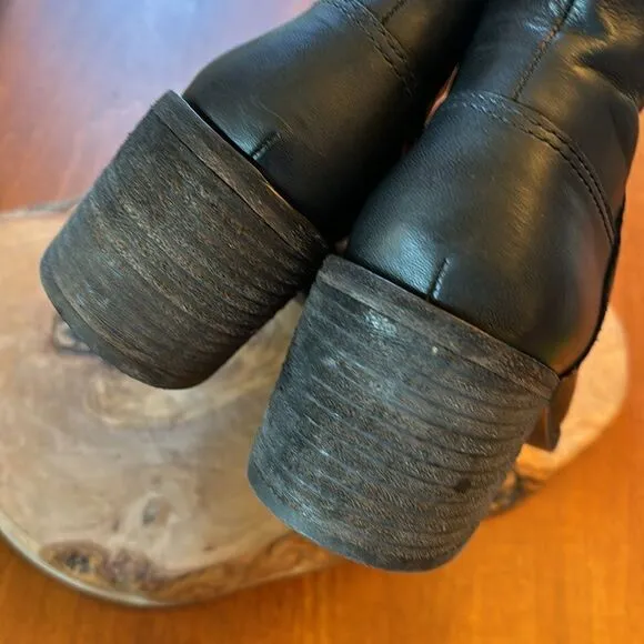 Madewell The Hailie Black Leather Ankle Boot - 6.5